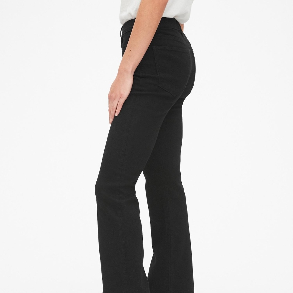 GAP Mid Rise Perfect Boot Jeans in Everblack New - Picture 7 of 8